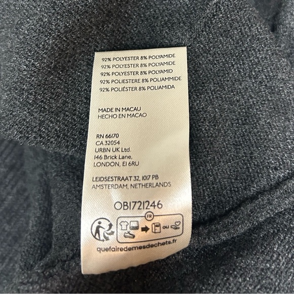 EUC FREE PEOPLE OVERSIZED V-NECK SWEATER IN CHARCOAL GREY. SIZE SMALL. - Picture 7 of 9